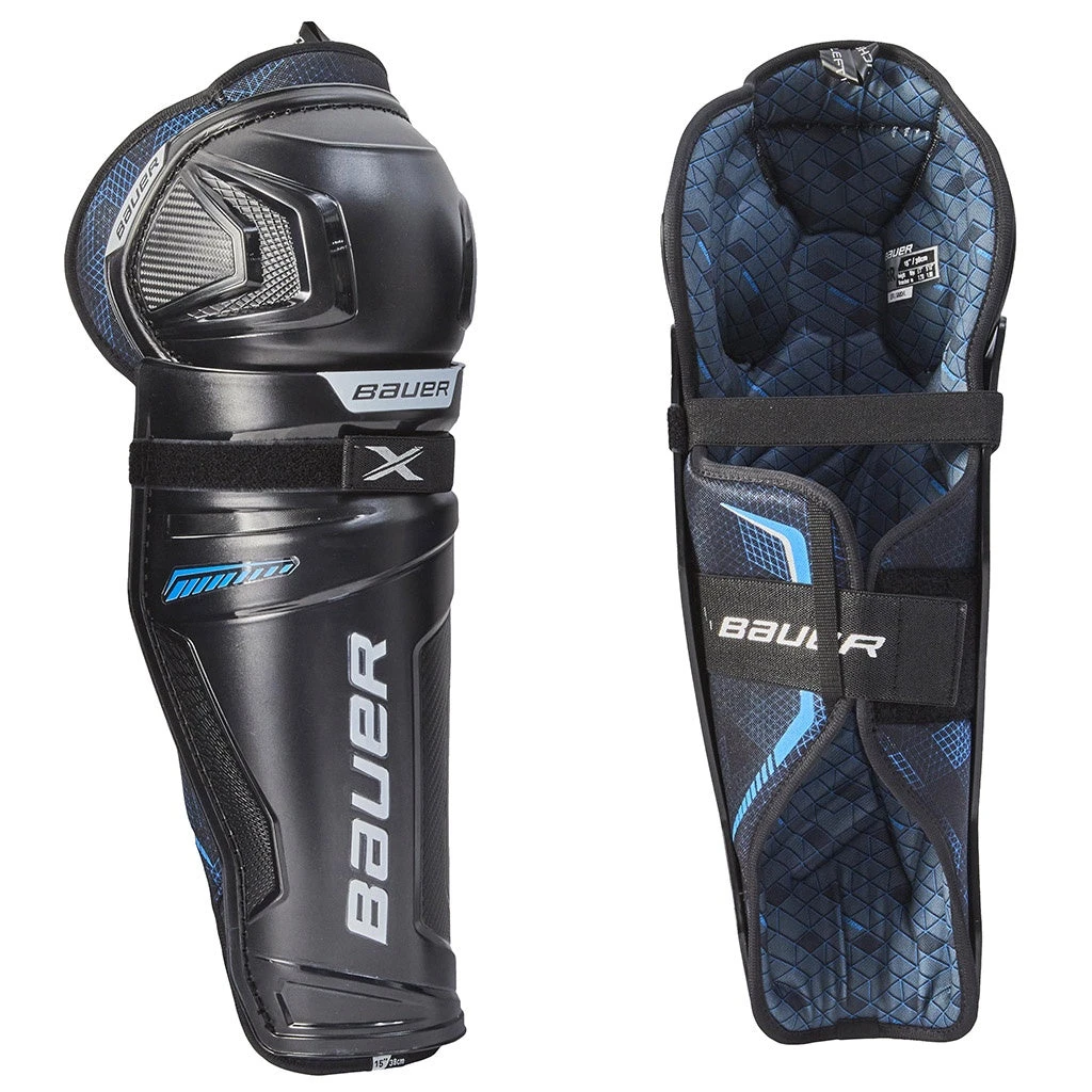 Bauer X Senior Ice Hockey Shin Guards 3 Bauer X Senior Ice Hockey Shin Guards