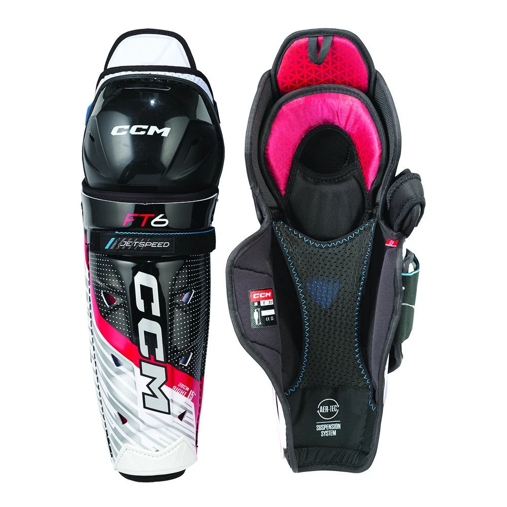CCM Jetspeed FT6 Junior Ice Hockey Shin Guards 3 CCM Jetspeed FT6 Junior Ice Hockey Shin Guards