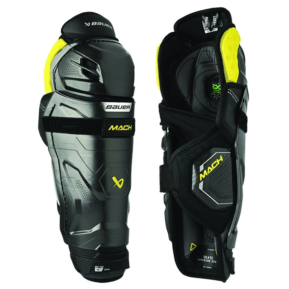 Bauer Supreme Mach Junior Ice Hockey Shin Guards 3 Bauer Supreme Mach Junior Ice Hockey Shin Guards