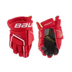 Bauer Supreme Ultrasonic Youth Ice Hockey Gloves -Discount Hockey Shop UltraSonicYthRed